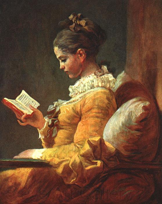 Jean-Honore Fragonard Young Girl Reading Norge oil painting art